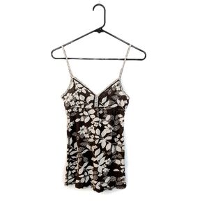 Vintage Y2K Abercrombie & Fitch Floral Babydoll Spaghetti Strap Tank Top